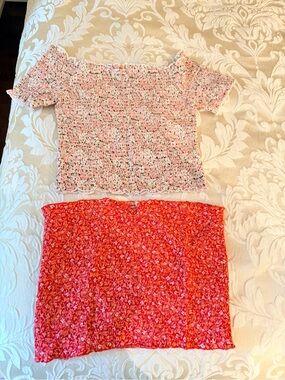 H & M/ Aerie Smocked Tops Bundle US L
